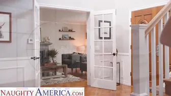 Erotic America - Blonde Sorority neighbors Kay Tasty fucks neighbors inside his