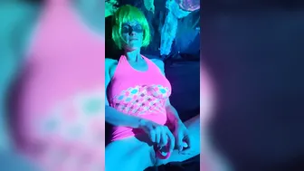 Mask and Wig chick Argent Silver Plays with her Dildos Part two