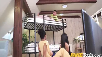 2 Hottie 19 Year Old Gamers Invite Me To Play- May Thai Tina Fire