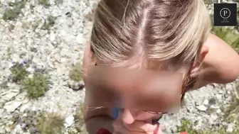 Risky Oral Sex on the Top of the Mountain - 2800 Meter