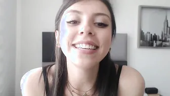 Adorable face slim Hot showing off you with her slim goddess