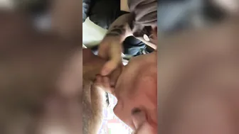 Swallowing Daddy Rough Juicy Penis