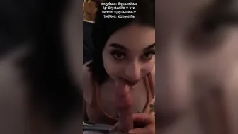Ur Lil Punk girlfriend w Gigantic Melons give u a Messy Oral Sex