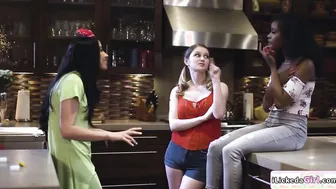 Huge boobs dyke twat licking tiny titties neighbors