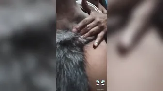 Leyne Rodriguez slips on an anal plug with a foxtail