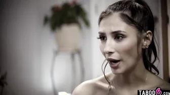 Remorseful hubby takes care of hurt hispanic 19 yo Gianna Dior