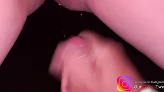 She is Pee on his Cock while he Jerks off at a Party at the Backyard - Real Amateur