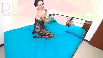 Ebony bodystockings. Lady cunt with mouth striptease Ebony fishnet underwear Goddess panties. two