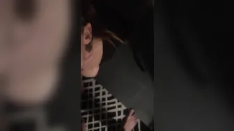 Dark Haired with Nice Breasts Blown after a Party