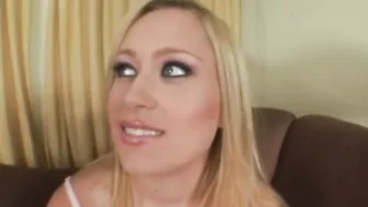 Submissive Hoe Getting Facialized into FFM Trio