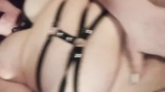 COLLARED BBW PLAYS WITH FAT TWAT