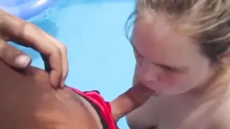 Son Bareback Real Milf Inside Swimming Pool Cum Into Her
