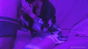 Sweet Gothic School sluts give me a Soft Oral Sex and I Cum into her Mouth Cumshot Ponytail