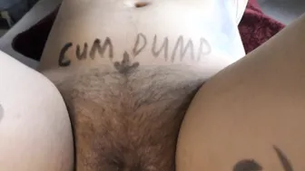Bodywriting and cummed gang bang for bimbo Stepmom Roleplay