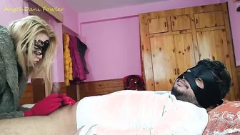 Angel Fowler Making Out Passionately and Making Dani Danger Cum using Hands with Gloves into Winter