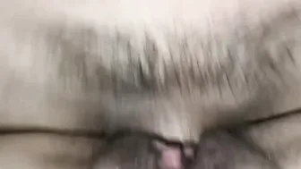 Bushy Cunt Jizzed point of view