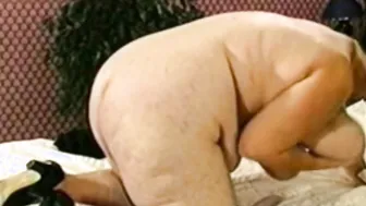 Fat white older guts jugs and buts showing outPre