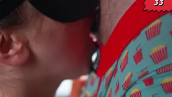 Naughty Fellatio with Red Lips Lots of Saliva and Sperm 4K