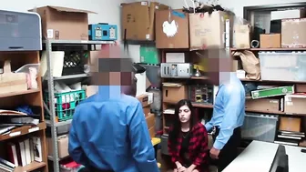 Filthy LP officers sharing a shy big boobed barely legal thief Audrey Royal