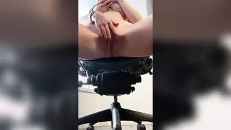 Red Head Takes Matters inside her own Hands at Work