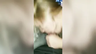 Cutie slutty white mistress milks african dick  swallows cum