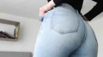 Let me tease you by showing my soft pale booty