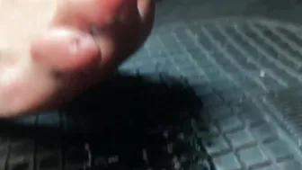 Cum twice After-workout Vehicle Turf Job Tease