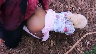Filthy Knees for Step Dad inside Grass behind Mothers Back Sheisnovember Outside Doggy Style 4k