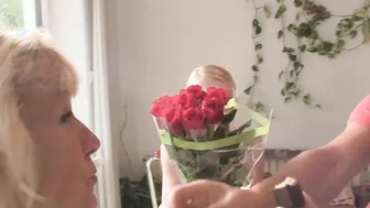 Eold Lovers and Blondy Girl threesome Sex Party