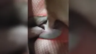 Fucking my Red goddess Butt Stocking