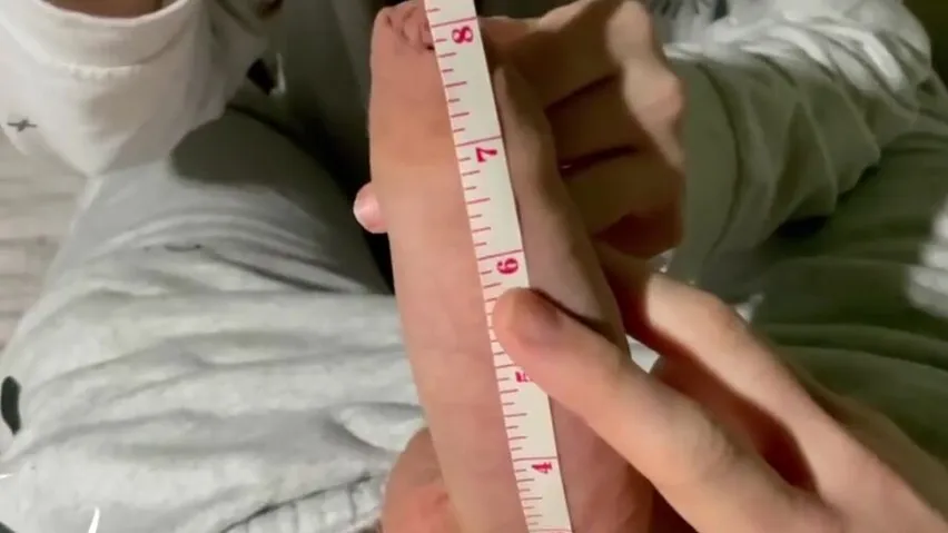 8 Inch Penis Porn - Measuring his Big Penis! is 8 Inches Gigantic Enough? - RJayde 4kPorn.XXX