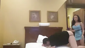Beauty sluts Strap-On Fucks Bro after Licking her Toes