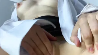 mom inside Leather Skirt Squirt with Sweet Nectar