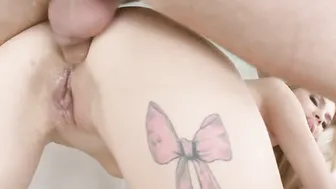 Big Titted Blonde Accepts Assfucking On The Couch
