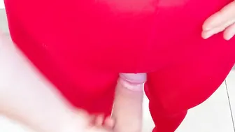 Hottie JAPANESE into red TIGHTS getting fuck  -- PART