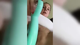 Close up no Shave Sex Toy Play Time