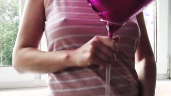 Balloon porn video – Gave a Balloon and Spanked them Booty and Cunt because of this Leaking Lingerie