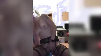 Ridding a Vibrator while Smoking
