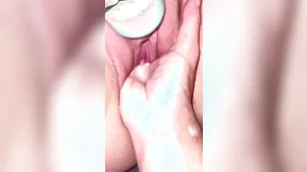 Slutty Piper Getting her Guts Punched for Fisting and Squirts inside his Hands.
