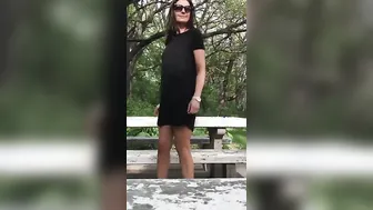 Hot cougar Posing the Truckers at the Truck Stop