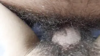NAILED UNSHAVED TWAT AND CUM ON HER