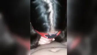 Hispanic Blows Boyfriends Cock while Blindfolded