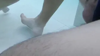 I pull out my penis inside front of a young