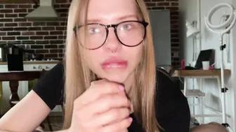 My Hot Fellatio bimbos gotten a Lot of Cum inside her Mouth. point of view Bj.