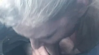 Old huge boob vehicle oral sex