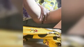 Snatch and Booty Masturbation into Pajamas with Mickey Mouse