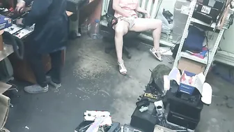 Slutty Blonde Outdoor Masturbates Next to Stranger