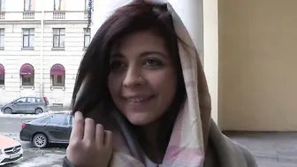 Attractive dark haired seduced and plowed by experienced agent