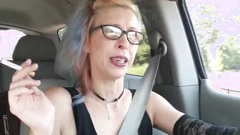 Having Fun with my new Vagina Pump inside the Vehicle and Smoking