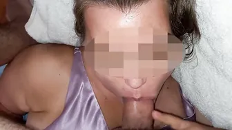 Close up Slow Oral Sex - Cum into Mouth and Facial